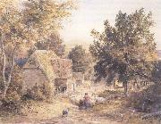 Samuel Palmer A Farmyard near Princes Risborough,Bucks oil painting on canvas